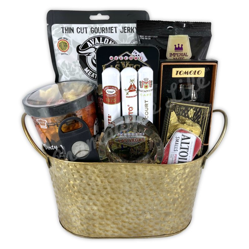 Champagne Life - Cigar and Snacks Gift Basket