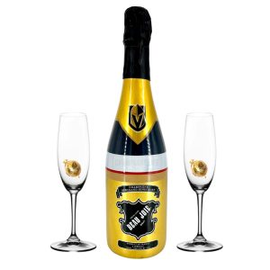Beau Joie Limited Edition VGK Special Cuvée with two flutes and truffles.