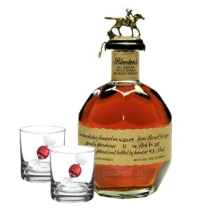 Blanton's Bourbon Single Barrel Gift Set with 2 rocks glasses